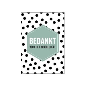 Kaart Bedankt voor het schooljaar!