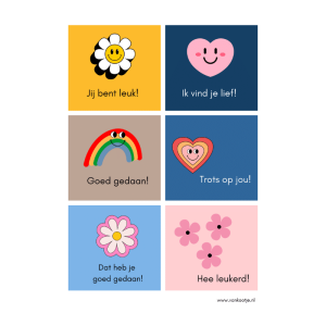 Briefjes met complimenten – gratis printable