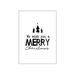 Kaart We wish you a merry christmas