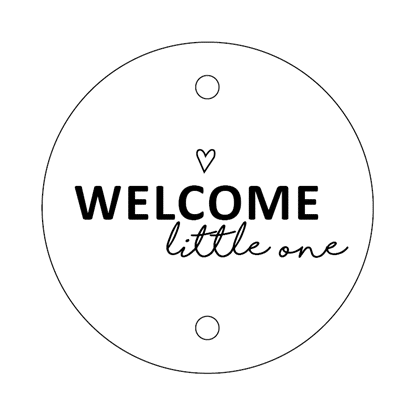 Cadeaukaartje Welcome little one – wit