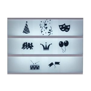 Lightbox symbolen carnaval