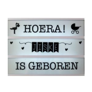 Lightbox stroken geboorte