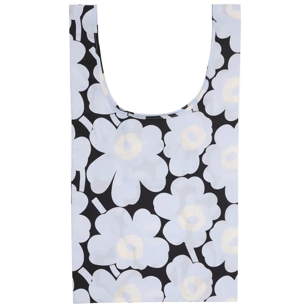 Marimekko shopper Unikko lichtblauw-zwart