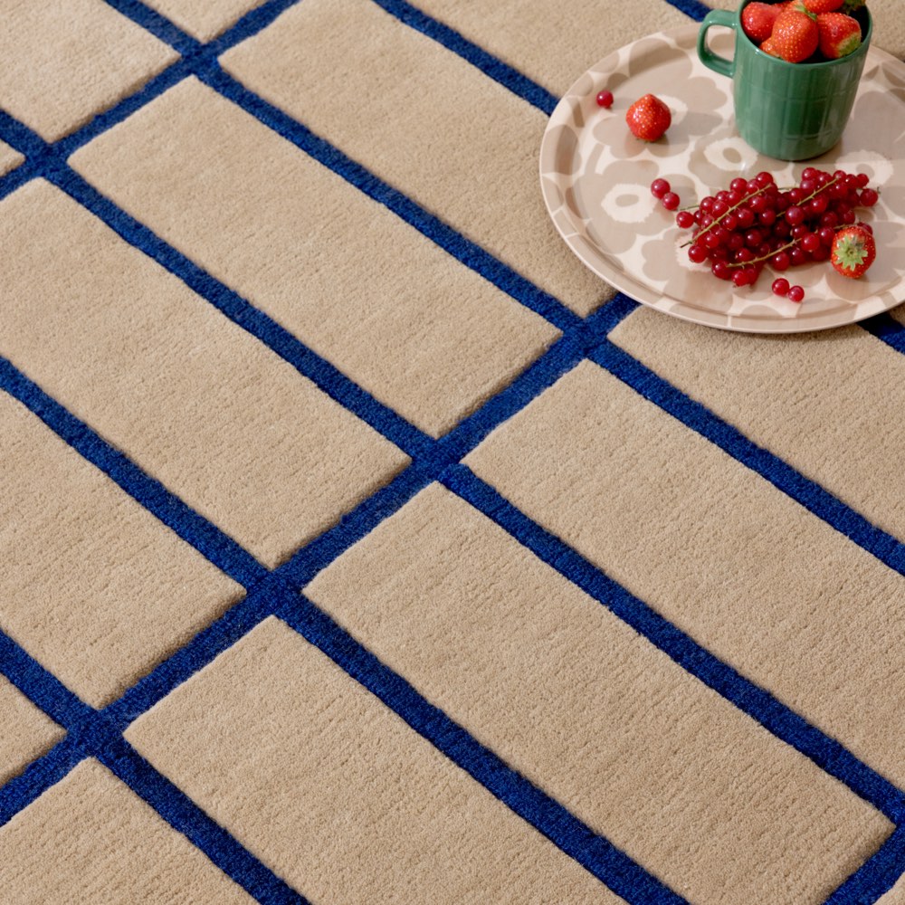 Marimekko vloerkleed Tiiliskivi bright blue - Afbeelding 7