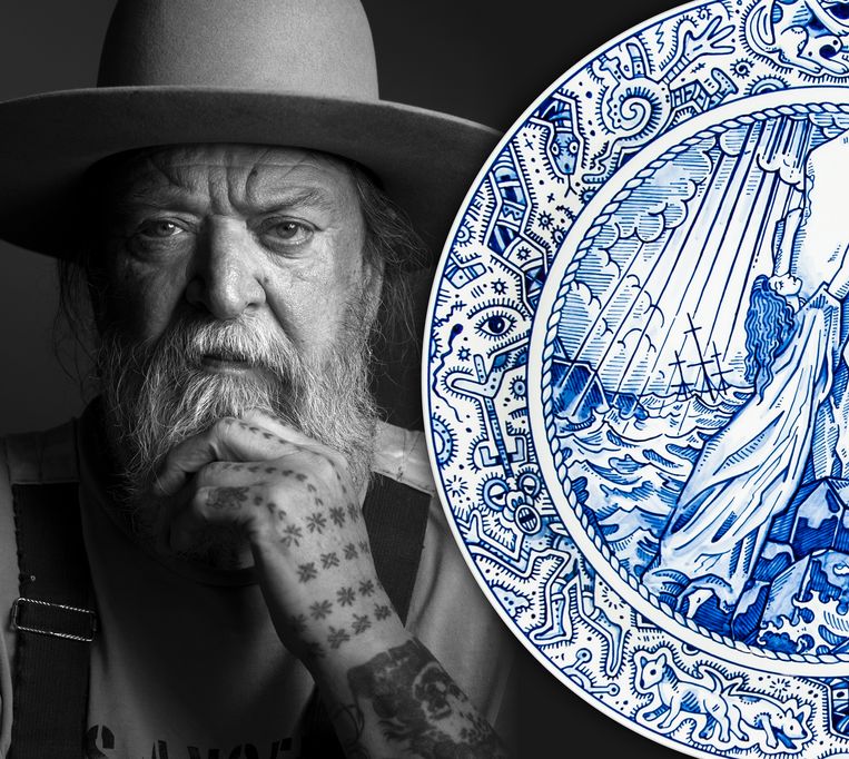 Royal Delft Schiffmacher Tattoo bord Memento Mori - Afbeelding 4