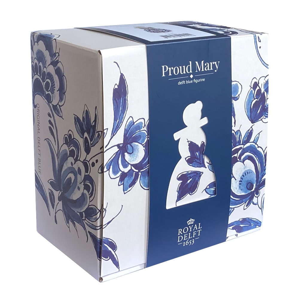 Royal Delft Proud Mary figuur 6 Mix Pattern Cobalt - Afbeelding 9