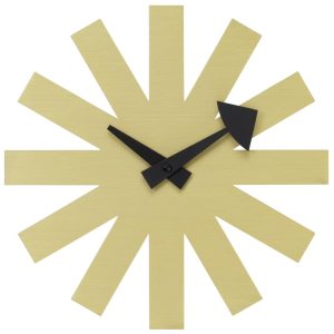 Vitra wandklok Asterisk Clock messing